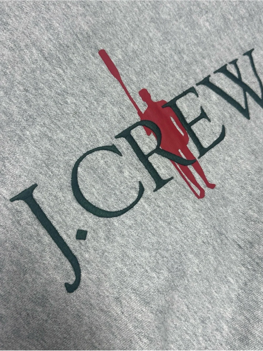 J.Crew Heritage 14 oz. Fleece Embroidery Oarsman Crewneck Pullover XL Preppy